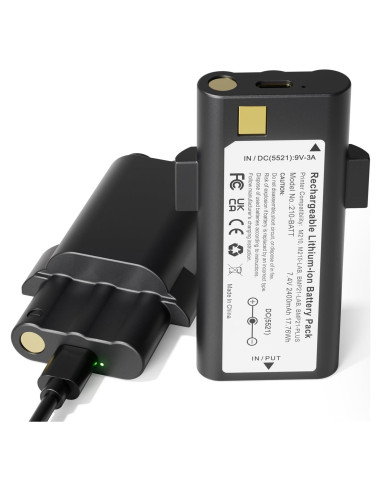 Paquete de 2 Baterías Recargables Litio Brady M210 2400mAh USB-C