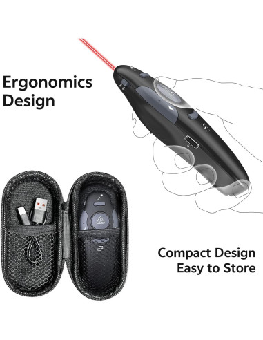 Clicker de Presentación Inalámbrico DONGGUAN WP08-R 4 Unidades USB-C