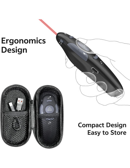 Clicker de Presentación Inalámbrico DONGGUAN WP08-R 4 Unidades USB-C