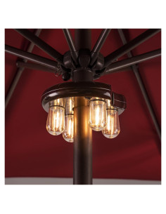 Luz de Paraguas LED Nora Gift - Bombillas Edison, 200 Lúmenes