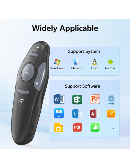 Clicker de Presentación Inalámbrico DONGGUAN WP08-R 4 Unidades USB-C