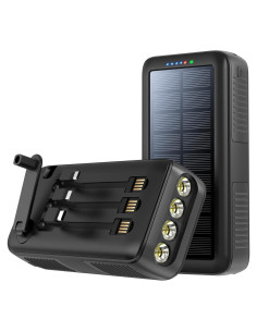 Banco de Energía Solar 63200mAh Cargador Portátil Doble Salida