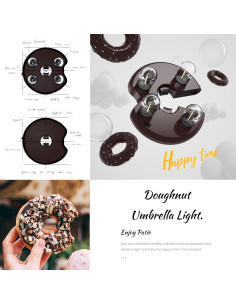 Luz de Paraguas LED Nora Gift - Bombillas Edison, 200 Lúmenes 2