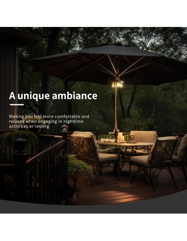 Luz de Paraguas LED Nora Gift - Bombillas Edison, 200 Lúmenes