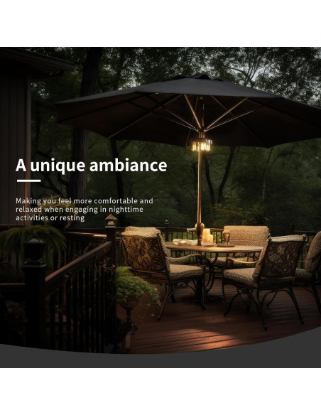 Luz de Paraguas LED Nora Gift - Bombillas Edison, 200 Lúmenes