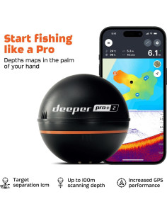 Sonar Deeper PRO+ 2 - Buscador de Peces Portátil con GPS 2