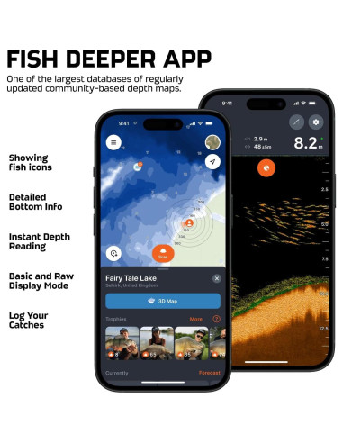 Sonar Deeper PRO+ 2 - Buscador de Peces Portátil con GPS