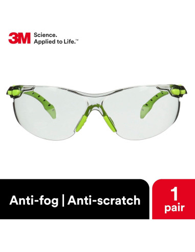 Gafas de Seguridad 3M Solus 1000, Lente Anti-Niebla, UV