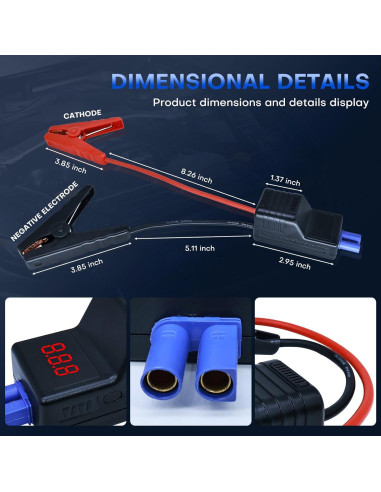 Pinzas de Arranque Inteligente DY Power Sun 1500A 12V