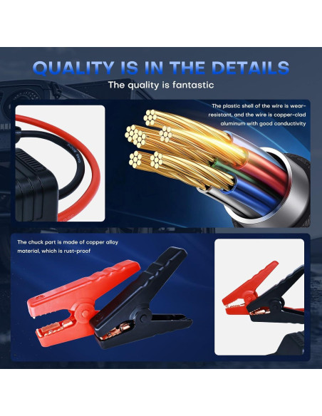 Pinzas de Arranque Inteligente DY Power Sun 1500A 12V