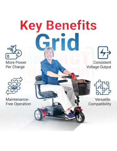 Batería 12V 15Ah Impact Battery para Scooter GoGo Elite