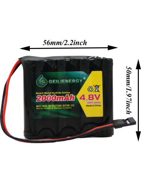 Batería Recargable NiMH 4.8V 2000mAh GEILIENERGY Hitec