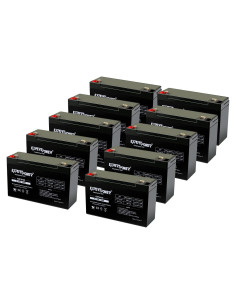 Batería de Plomo Ácido Sellada ExpertPower 6V 12Ah F1 - Paquete de 10