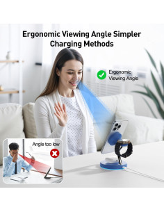 Estación de Carga 3 en 1 OUOTOO Mag-Safe para iPhone, AirPods, iWatch 2