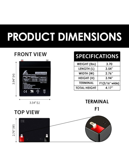 Batería Recargable VRLA AGM 12V 5Ah ExpertPower 2 Pack