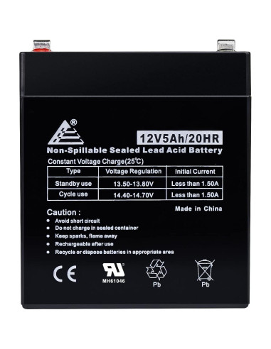 Batería Recargable VRLA AGM 12V 5Ah ExpertPower 2 Pack