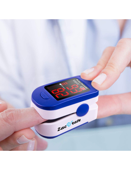 Oxímetro de Pulso Zacurate 500BL con Baterías Incluidas