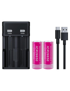 Batería Recargable 26650 PAOWANG 6800mAh Cabeza Plana