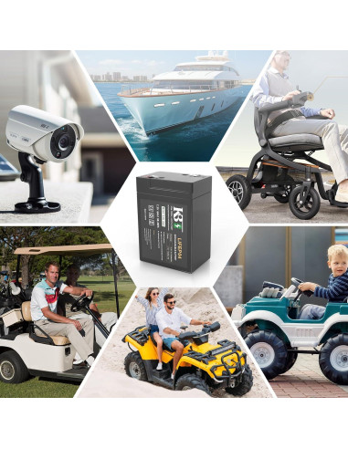 Batería Recargable LiFePO4 KBT 6V 6Ah con Cargador