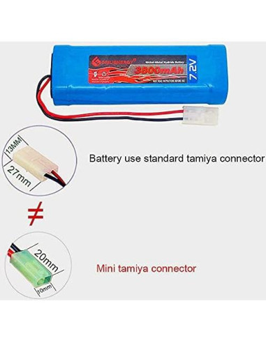 Batería NiMH 7.2V 3800mAh GEILIENERGY + Cargador Tamiya
