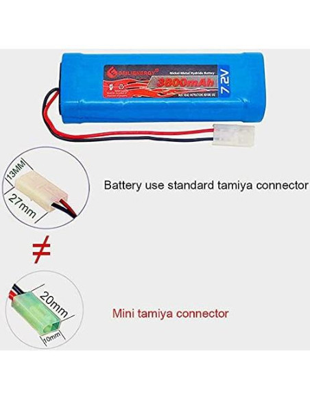 Batería NiMH 7.2V 3800mAh GEILIENERGY + Cargador Tamiya