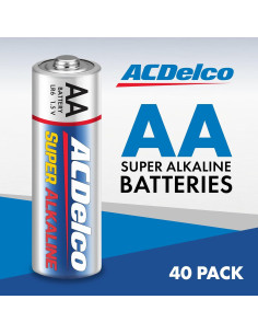 Baterías AA Alcalinas ACDelco 40 Piezas 1.5V Potencia Duradera 2