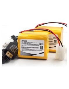 Paquete de Batería Recargable NiCd 7.2V 1000mAh Elxjar - 2 Unidades