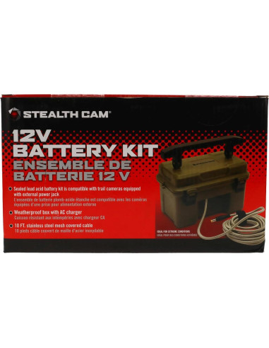 Kit de Caja de Batería 12V Stealth Cam para Cámaras de Caza
