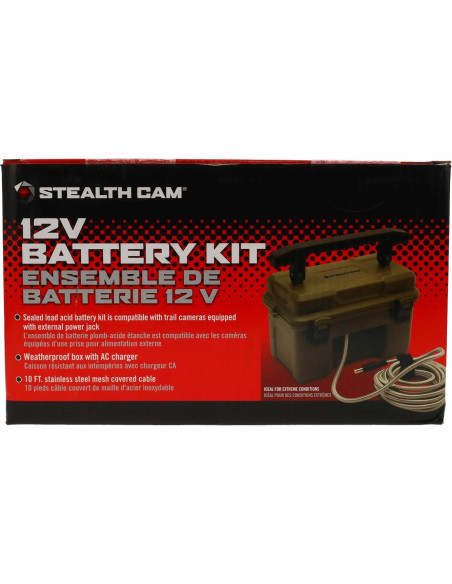Kit de Caja de Batería 12V Stealth Cam para Cámaras de Caza