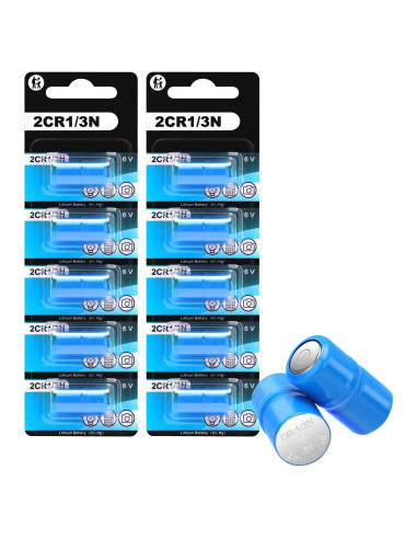 Batería 2CR1/3N 6V 170mAh Lfeeuiaty para Collares de Perro - Paquete de 10
