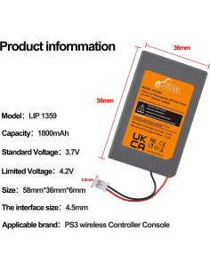 Baterías Recargables Pickle Power LIP1359 para PS3 - 2 Unidades 2