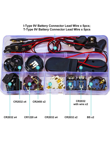 Kit de Soportes de Batería JTSNERU para DIY - 24 Piezas