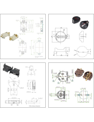 Kit de Soportes de Batería JTSNERU para DIY - 24 Piezas