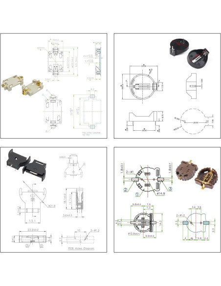 Kit de Soportes de Batería JTSNERU para DIY - 24 Piezas