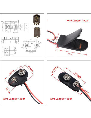 Kit de Soportes de Batería JTSNERU para DIY - 24 Piezas