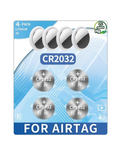 Paquete de 4 Baterías CR2032 KKNCO para Apple AirTag