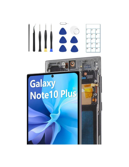 Pantalla OLED JQYDZH para Samsung Note 10 Plus con Marco