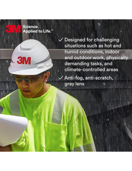 Gafas de Seguridad 3M Solus 1000 Lente Gris Anti-Niebla