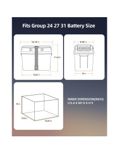 Caja de Batería Inteligente OKLPF 12V para Barcos y RV 2