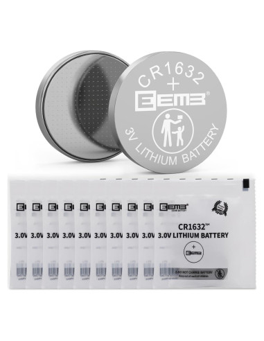 Paquete de 10 Baterías de Litio EEMB CR1632 3V 120mAh