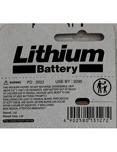 Batería de Litio Maxell CR2016 Paquete de 5 para Relojes