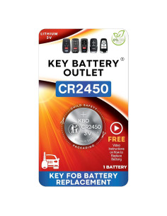 Batería CR2450 para Llave de Auto - Key Battery Outlet - 2 Pzas