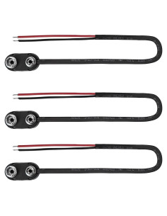 Conector de Clip para Batería de 9V KASSupply - 3 Piezas