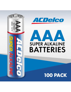 Baterías Alcalinas AAA ACDelco 100 Unidades 1.5V Potencia Duradera 2