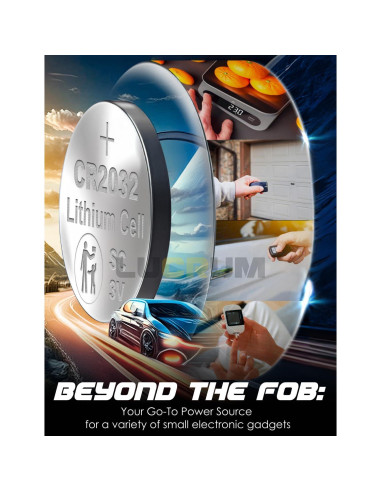 Batería CR2032 Lucrum 2-Pack para Control Remoto Liftmaster