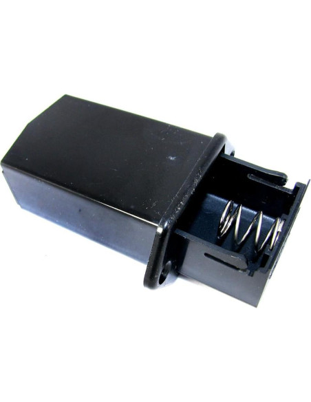 Bandeja de Batería 9V Externa - Plástico Negro - 2 Piezas