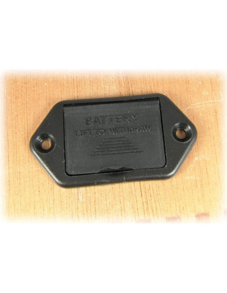 Bandeja de Batería 9V Externa - Plástico Negro - 2 Piezas