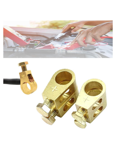 Conectores de Terminal de Batería de Cobre Puro Genérico 2pcs