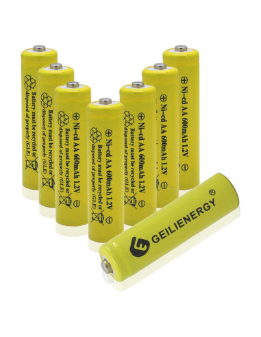 Baterías Recargables AA NiCd 600mAh GEILIENERGY (8 PCS)