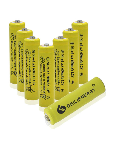 Baterías Recargables AA NiCd 600mAh GEILIENERGY (8 PCS)